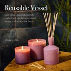 LAFCO New York Classic Reed Diffuser, Midnight Cactus - 6 oz - Up to 3 Months Fragrance Life - Reusable Glass Vessel - Natural W