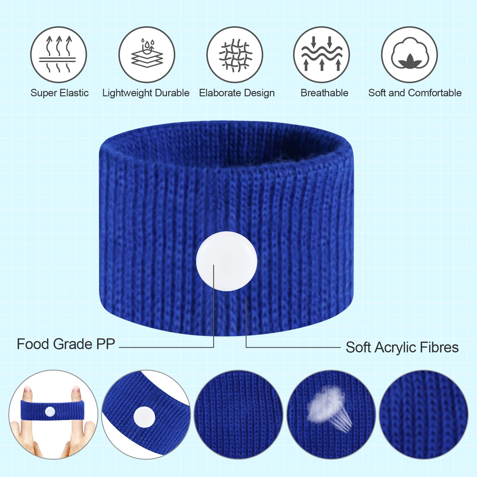 SZSTYYP Motion Sickness Bands for Kids, Travel Sickness Relief Wristbands, Anti-Nausea Wristbands for Morning Sickness