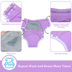 Timgle 8 Pcs Reusable Adult Diapers for Women Incontinence Adults Leak Proof Cotton Cloth Underwear Washable Absorbency Underpan