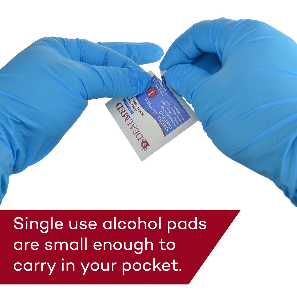 Dealmed Alcohol Prep Pads - 3000 Count Medium Latex-Free Gamma Sterilized Antiseptic Wipes, Wound Care Products for First Aid Ki