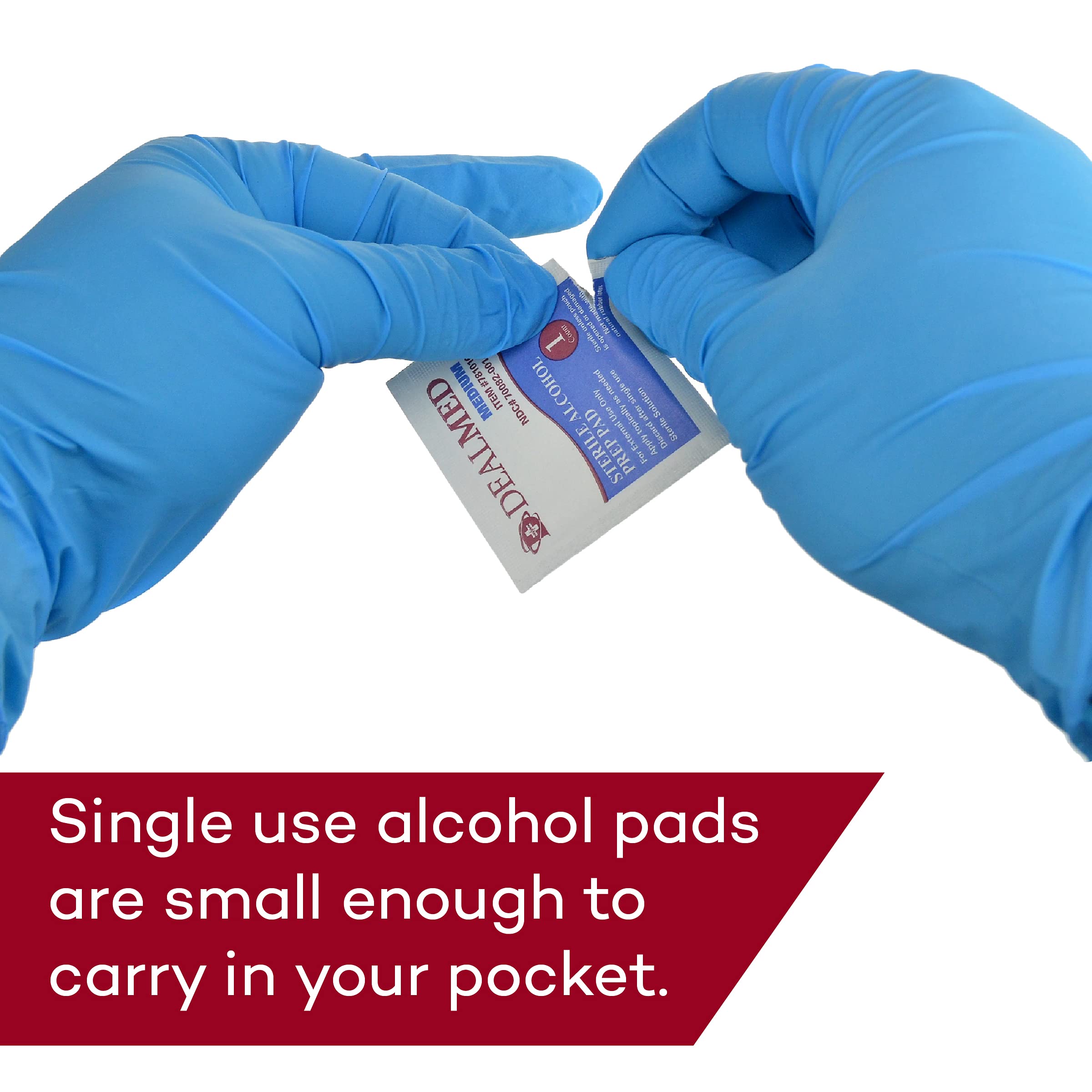 Dealmed Alcohol Prep Pads - 3000 Count Medium Latex-Free Gamma Sterilized Antiseptic Wipes, Wound Care Products for First Aid Ki