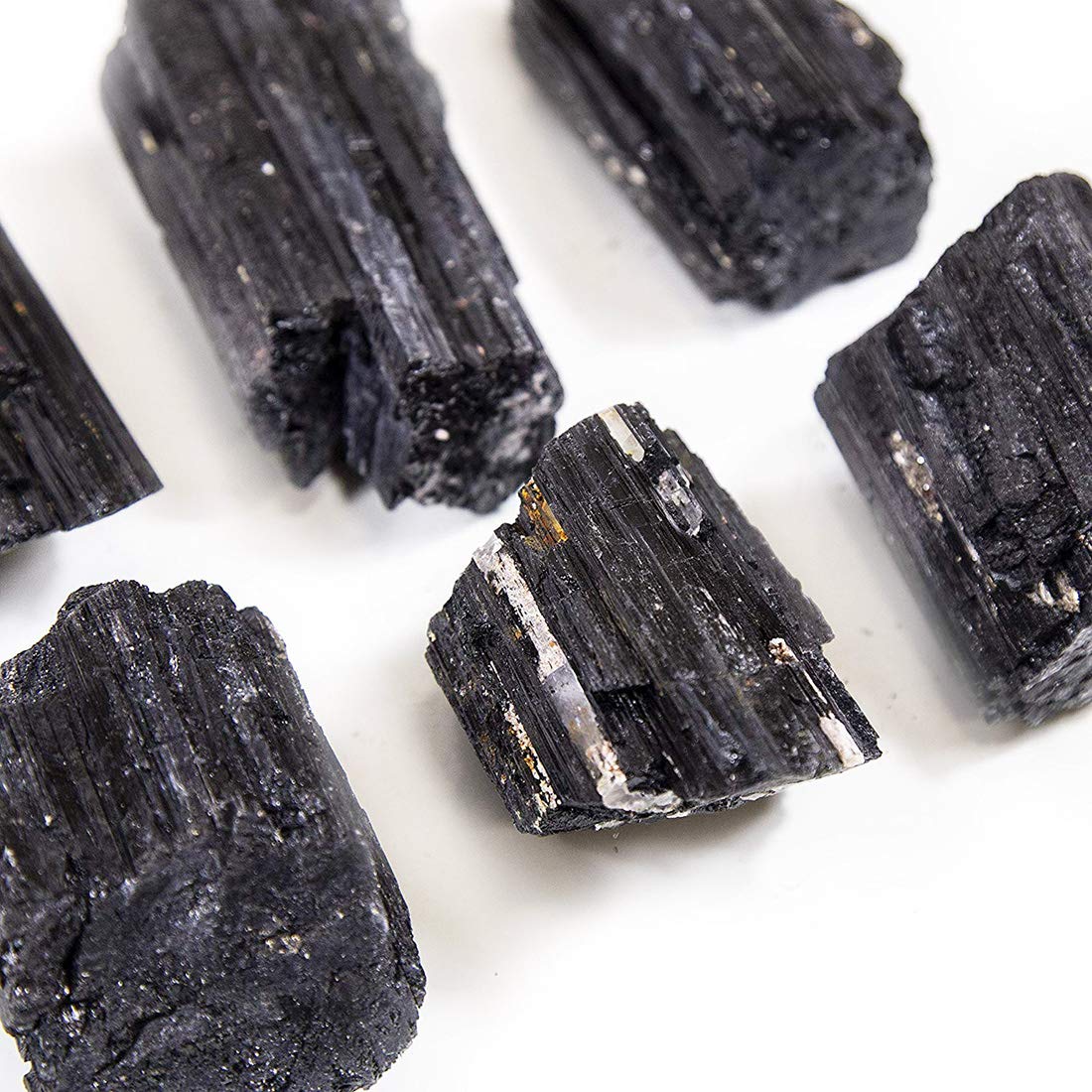 JIC Gem 2 Lb Large Black Tourmaline Crystals Stones Large Pieces Black Tourmaline Rocks Healing Crystals Bulk Raw Stones Collect