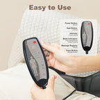 Vibration Back Massager with Heat, Massage Chair Pad with 10 Vibration Motors & 2 Heating Levels, Chair Massager for Recliner, O