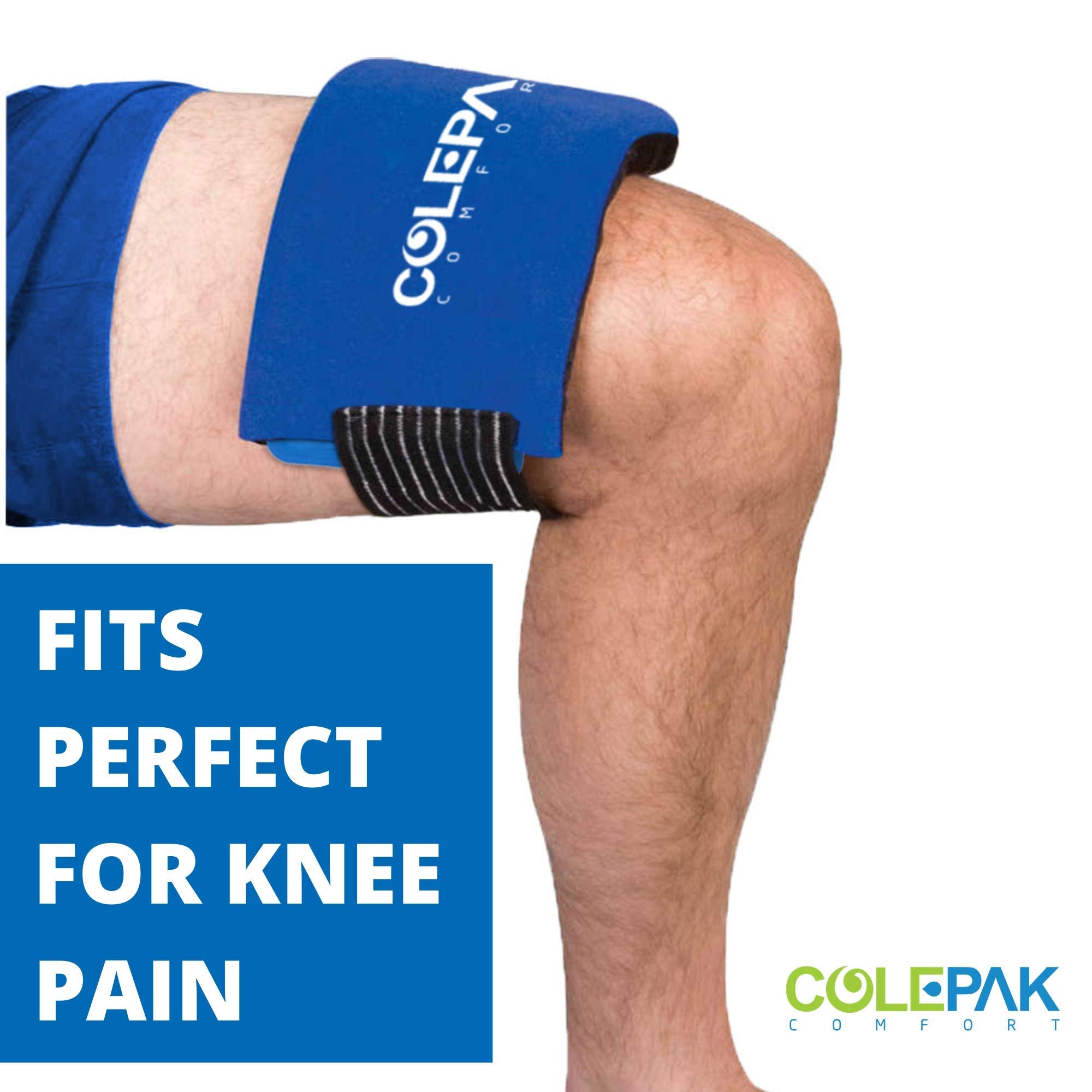 ColePak Comfort Ice Pack Wrap - Reusable - Ideal for Cold Therapy - Cover with Wide Elastic Strap (Gel Pack Not Included)