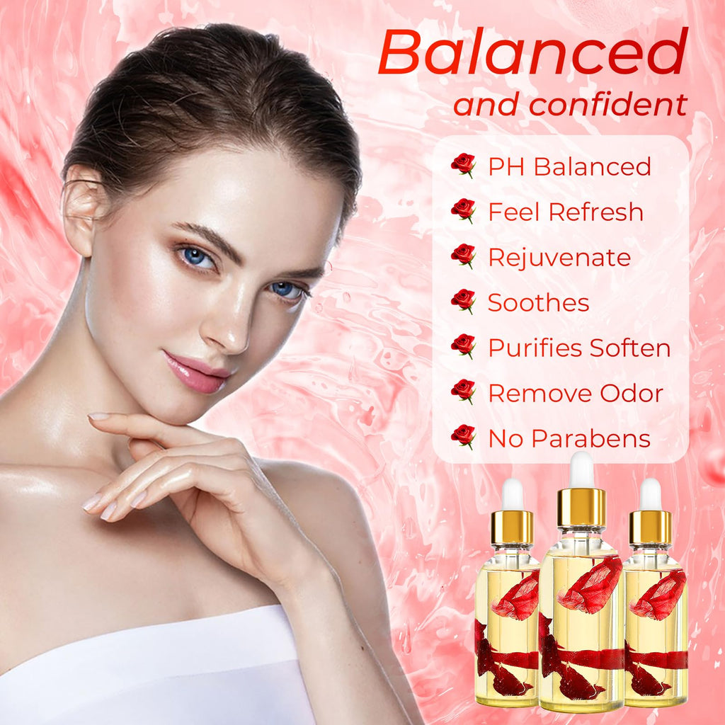 2PCS Yoni Oil Organic Feminine Oil Vaginal Moisturizer - Ph Balance for Women - Feminine Deodorant - Eliminates Odor with Strawb