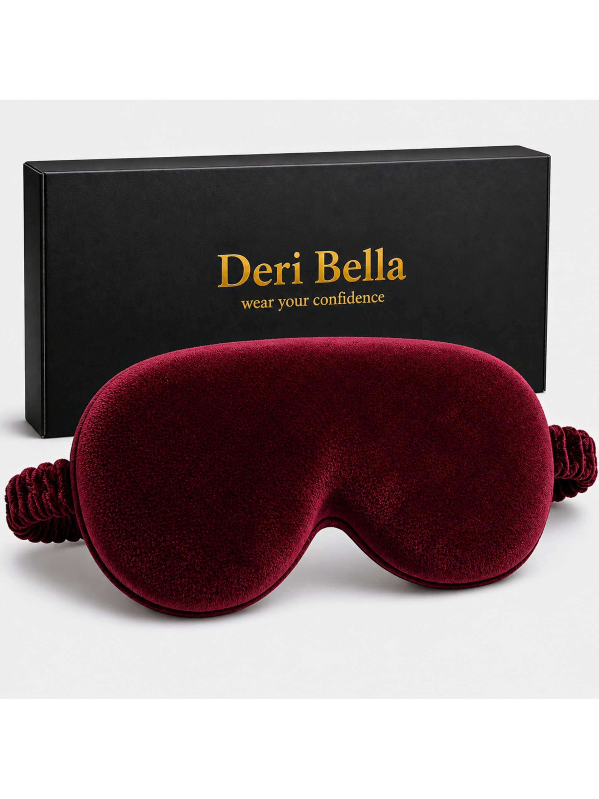 Deri Bella Lifestyle Velvet Eye Sleep Mask For Men & Women | Soft Light Blocking Sleeping Eye Mask With Adjustable Strap | Comfo