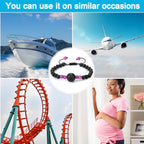 Sureio 6 Pcs Motion Sickness Bracelets Cruise Essentials Adjustable Anti Nausea Wristband for Adults Car Sea Air Sickness Relief