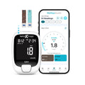 KETO-MOJO GK+ Bluetooth Glucose & Ketone Testing Kit + Free APP for Ketosis & Diabetes Management. 20 Blood Test Strips (10 Each