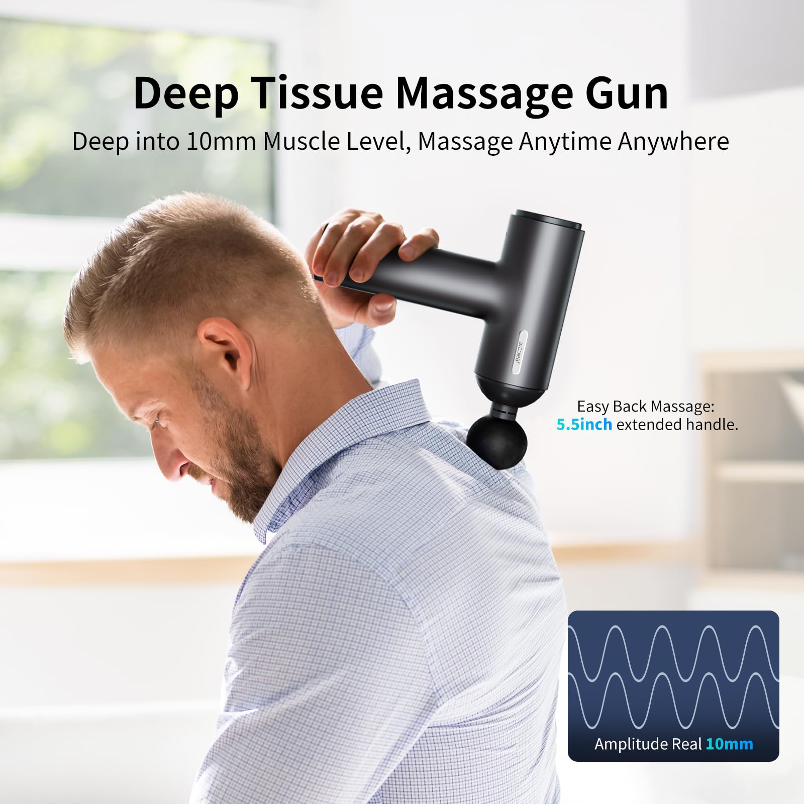arboleaf Massage Gun, Powerful Massage Gun Deep Tissue, Handheld Percussion Muscle Massager with Portable Travel Case for Athlet
