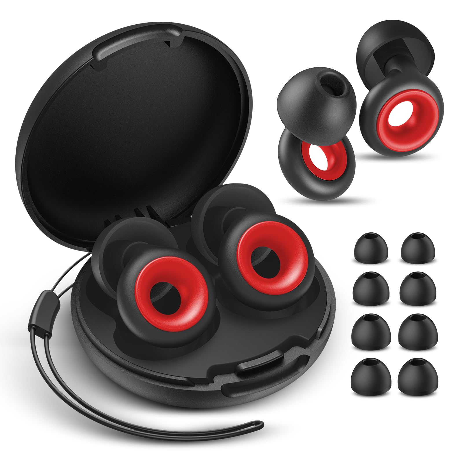Ear Plugs for Sleeping Noise Cancelling, 30dB Noise Reduction Earplugs, Soft Silicone Reusable Hearing Protection Earplugs for D