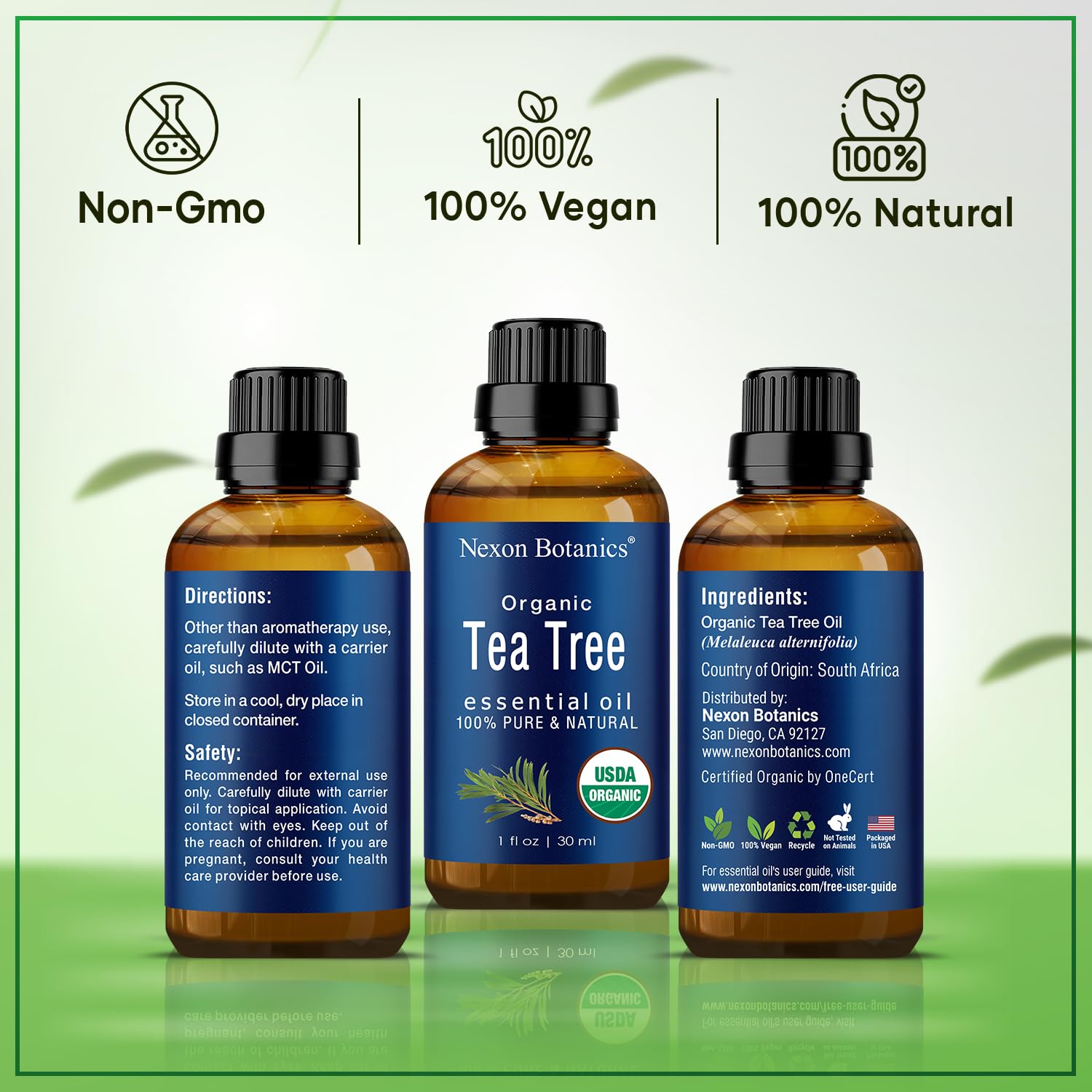 Organic Tea Tree Oil 30 ml - 100% Natural, Pure Tea Tree Essential Oil for Hair, Face, Skin Use, Scalp - Pure Tea Tree Oil Essen