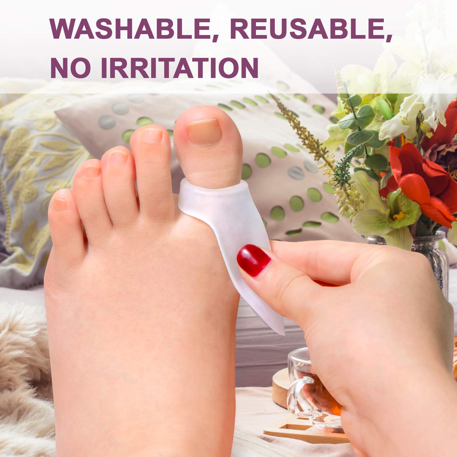 Promifun Gel Bunion Protector Shield, 10 Pack of Bunion Pads and Cushions, Bunion Guard for Big Toe, Relieve Foot Pain from Fric
