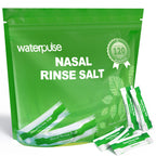 Waterpulse 120 Saline Packets,Premixed Neti Pot Salt Packets Individually Wrapped,Nasal Rinse Packets Sinus Rinsing Packets for 