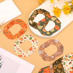 25pcs Adhesive Patches for Omnipod 5, Waterproof Breathable CGM Monitor Sensor Covers Fall Maple Leaf Design Glucose Overpatches