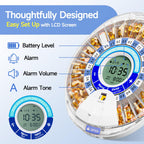 Windtrace Automatic Pill Dispenser for Elderly, Electronic Pill Organizer with Alarm & Light, 28 Day Smart Timed Medication Disp