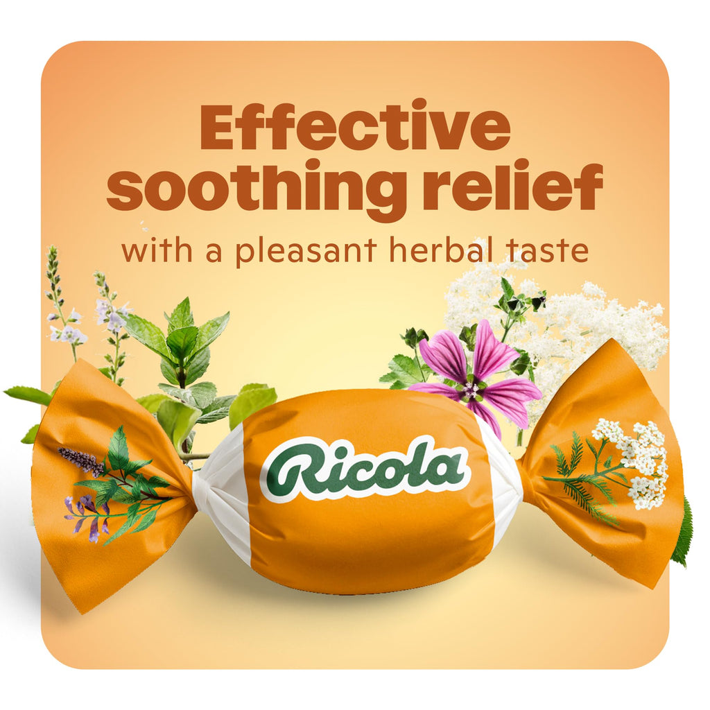 Ricola Family Pack Cough Suppressant Throat Drops, Honey-Herb, 45 Drops