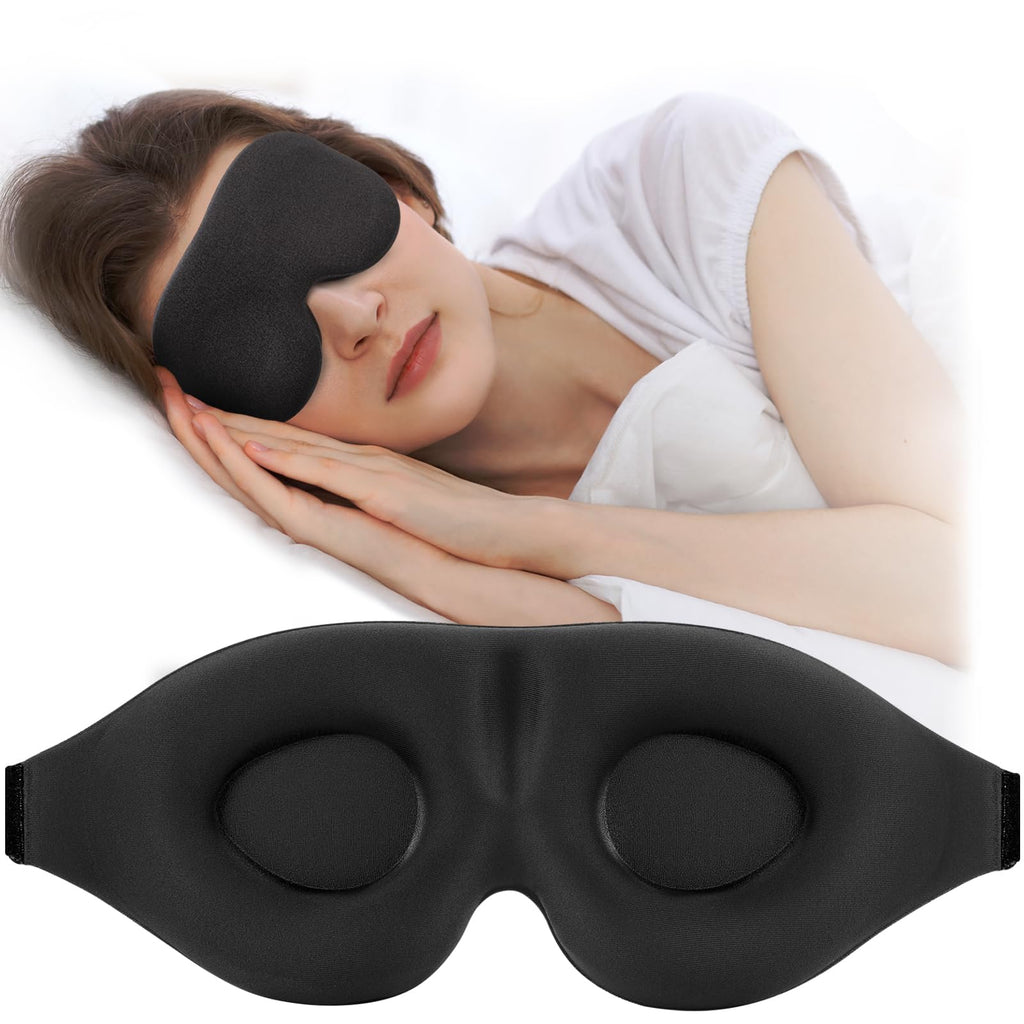ZGGCD Sleep Mask for Side Sleeper, Light Blocking Sleeping Eye Mask for Women Men, 3D Contoured Cup Night Blindfold, Luxury Eye 