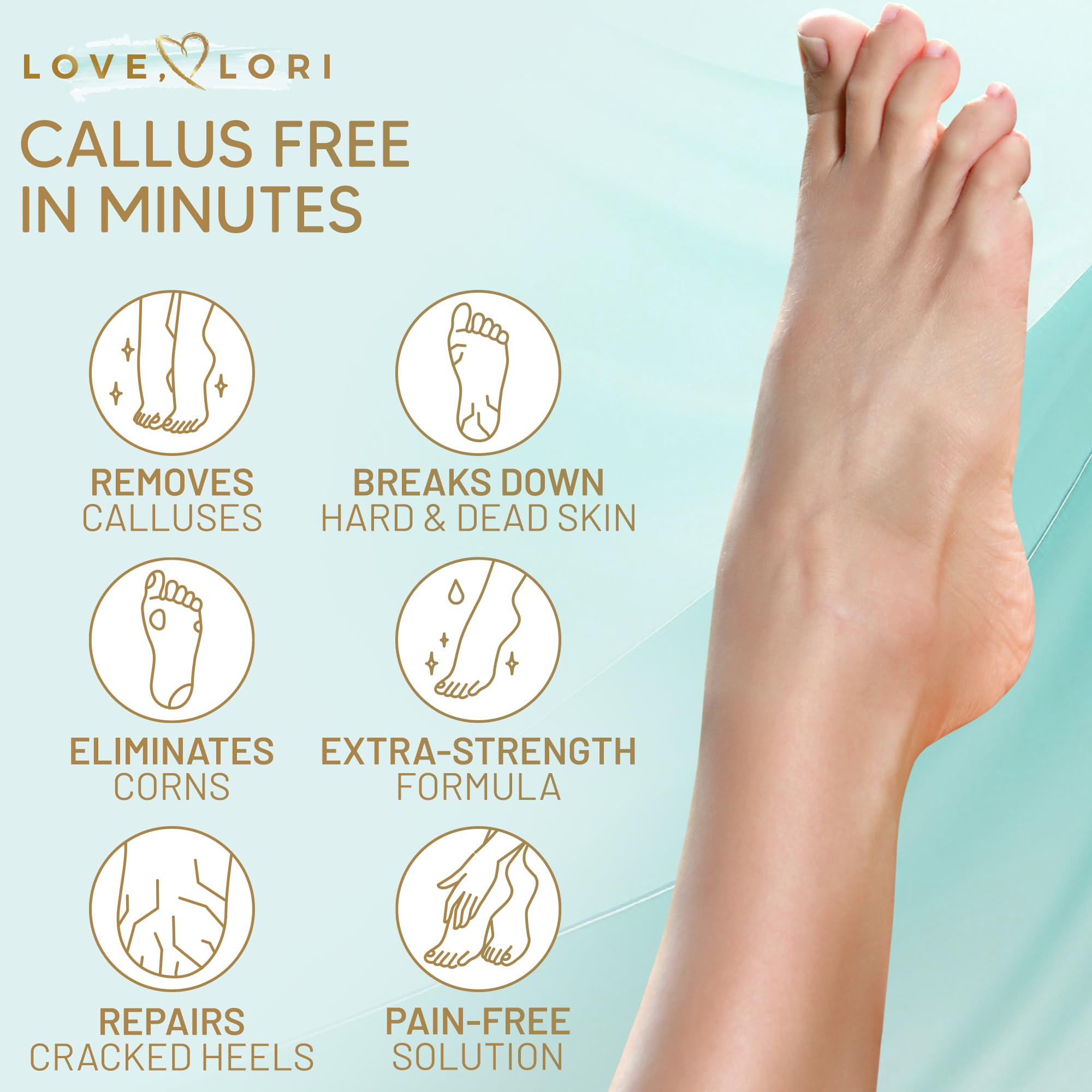 Callus Remover for Feet (Extra Strength) Foot Scrubber for Dead Skin Callus Gel - Professional Pedicure Foot Spa Essential, 6oz