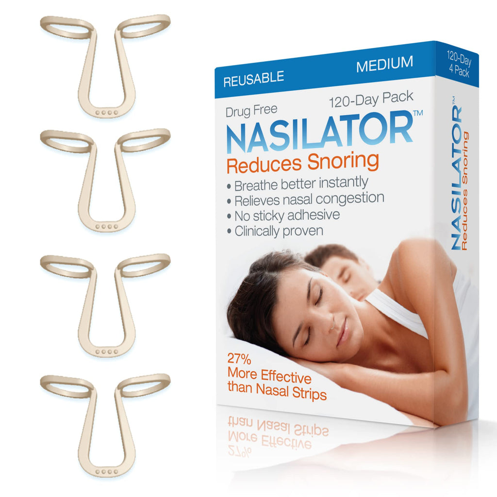 Made in USA! Nasilator Anti-Snoring Devices - Soft and Flexible Nasal Dilators | Improves Breathing & Sleeping | Snoring Solutio