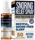RoncOut Anti Snoring Spray 30 ml | Natural Supplement with Biopolysaccharides and Vitamins | Throat Lubricant to Reduce Snoring 