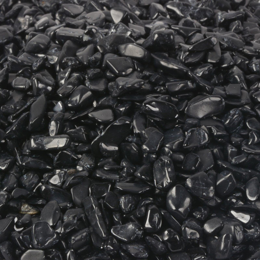 Justinstones Natural Small Black Tourmaline Polished Chips Crushed Tumbled Stone Crystal Healing Embellishments 100 Grams
