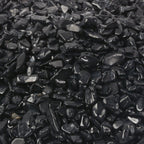 Justinstones Natural Small Black Tourmaline Polished Chips Crushed Tumbled Stone Crystal Healing Embellishments 100 Grams