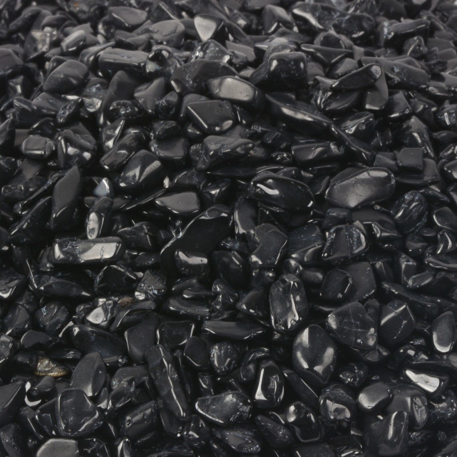 Justinstones Natural Small Black Tourmaline Polished Chips Crushed Tumbled Stone Crystal Healing Embellishments 100 Grams