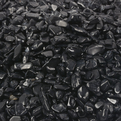 Justinstones Natural Small Black Tourmaline Polished Chips Crushed Tumbled Stone Crystal Healing Embellishments 100 Grams