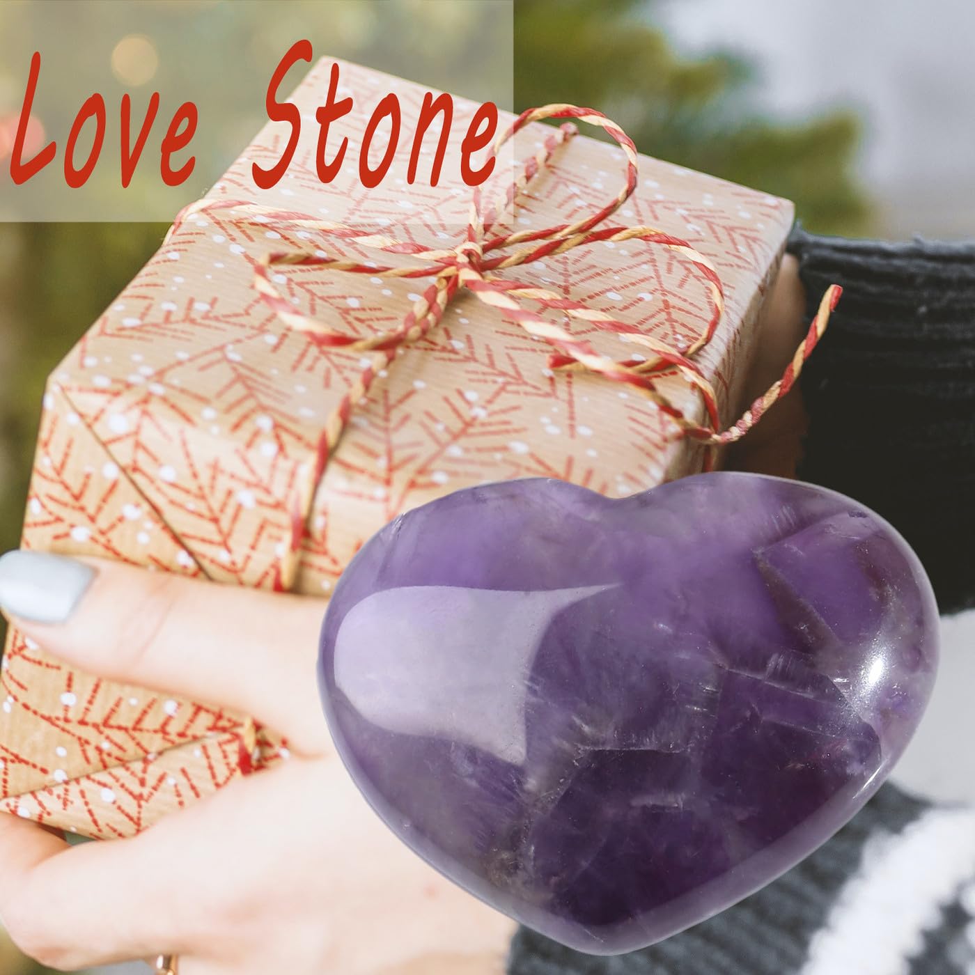 MAIBAOTA 45 mm Tiger Eye Crystal Stones Heart Love Crystal Valentines Gifts for Her Girlfriend Wife Palm Stone Reiki Crystal Gem