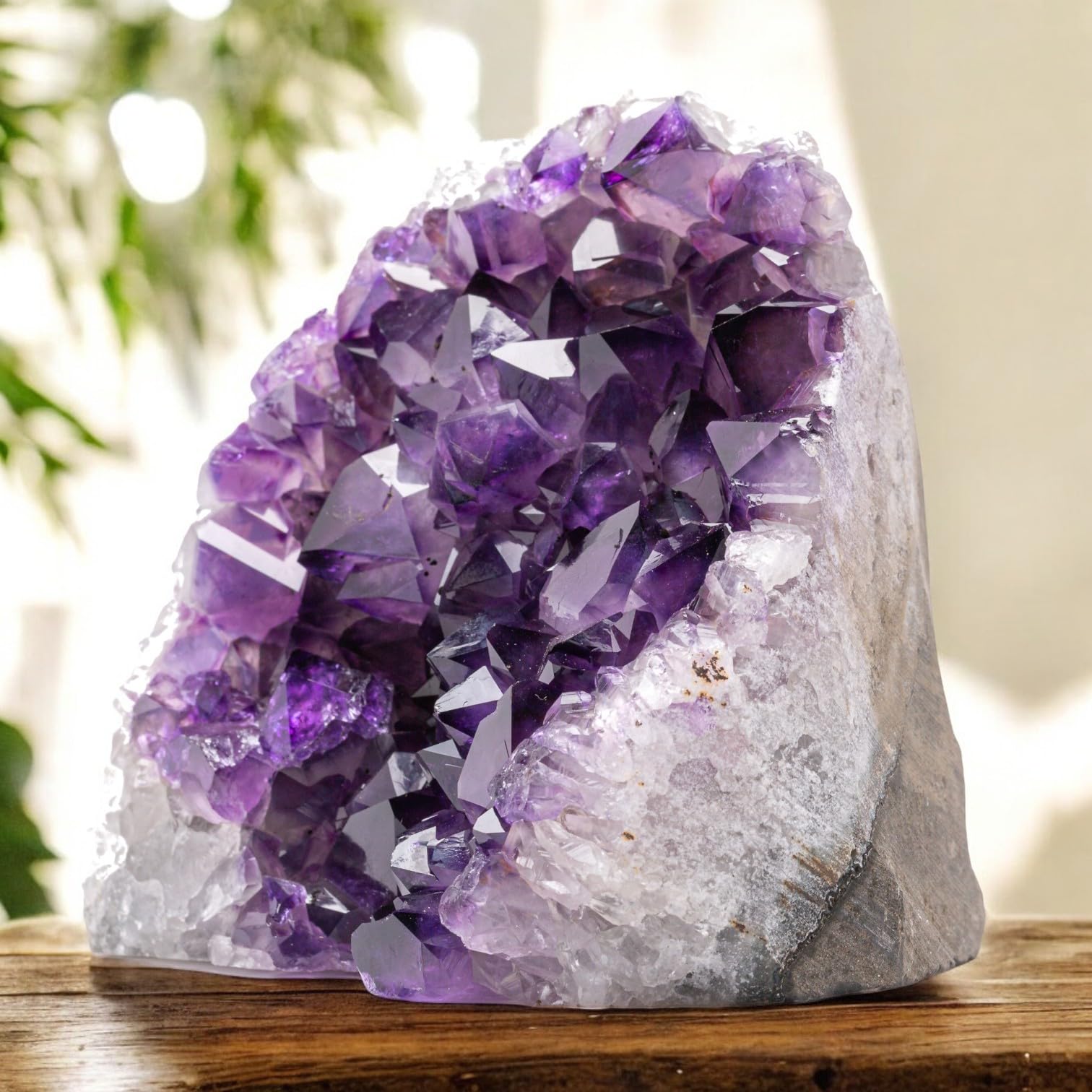 EMPORION GEMS 4.04 lb Extraordinary Natural Amethyst Geode - Unique Collectors Quality - 5 (H) x 4.5 (W) Inches Large Crystal Cl