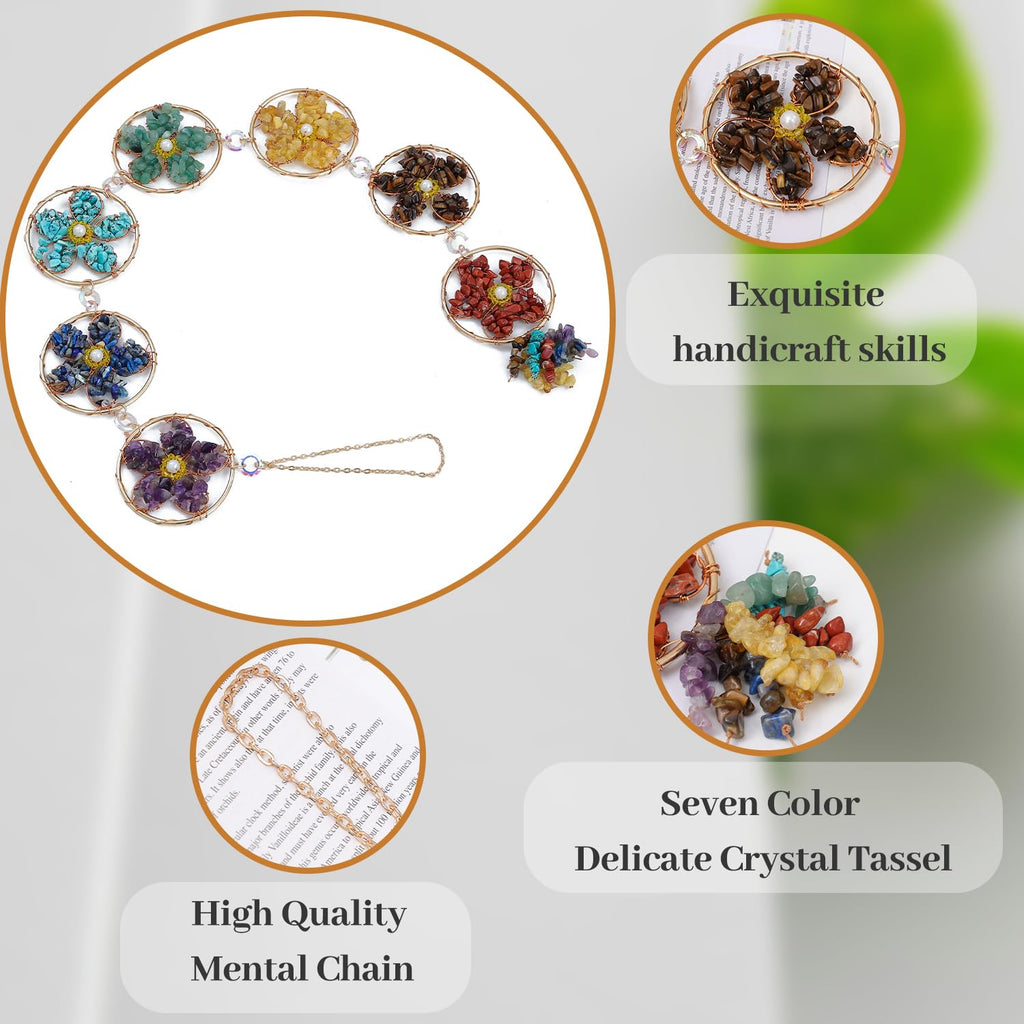 7 Chakra Healing Crystals Hanging Ornament