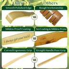 Pheuphry 2 Pack Bamboo Back Scratcher Engraved with I Always Got Your Back, 16.5 Inch Long Handle Wooden Back Scratcher for Men
