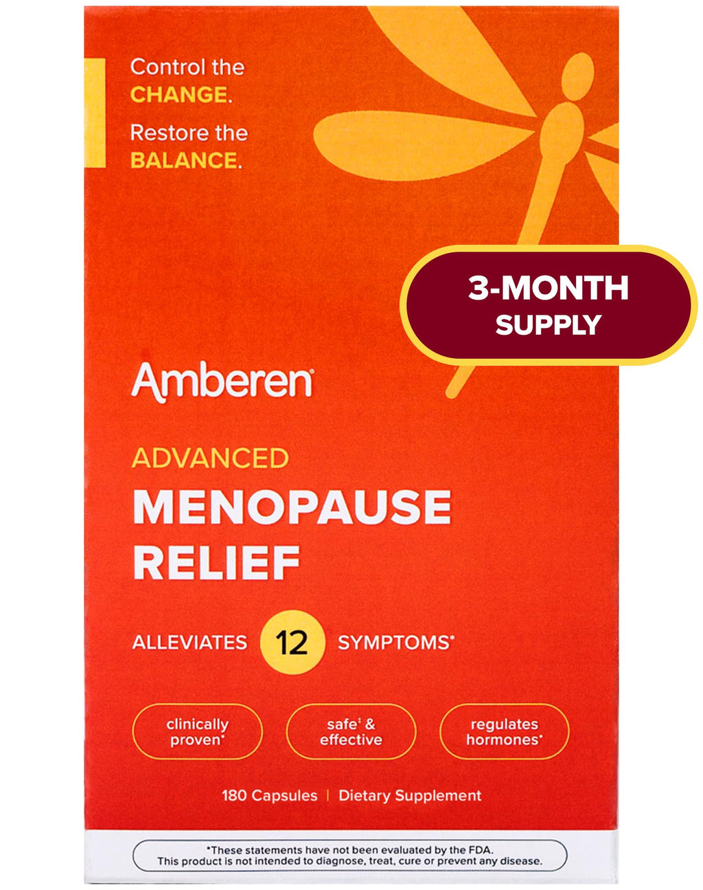 Amberen: Safe Multi-Symptom Menopause Relief. Clinically Shown to Relieve 12 Menopause Symptoms: Hot Flashes, Night Sweats, Mood