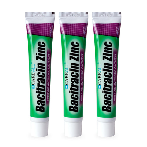 CareAll Bacitracin Antibiotic Zinc Ointment 1oz (3 Pack). First Aid Ointment to Prevent and Heal Infections for Minor cuts, Scra