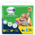 Karein Classic Adult Diaper Pant M Size, Medium, Waist (75100 Cm 3040), 10 Unit, Long Protection Hour, Unisex, Quick & Even 