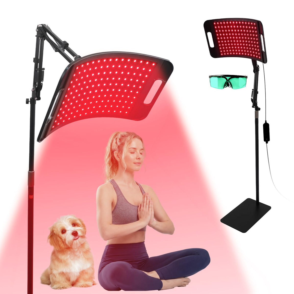 Red Light Therapy for Face and Body, 140PCS 3in1 LED Red Infrared Light Therapy Lamp Panel 660nm / 850nm /940nm Wavelength wit