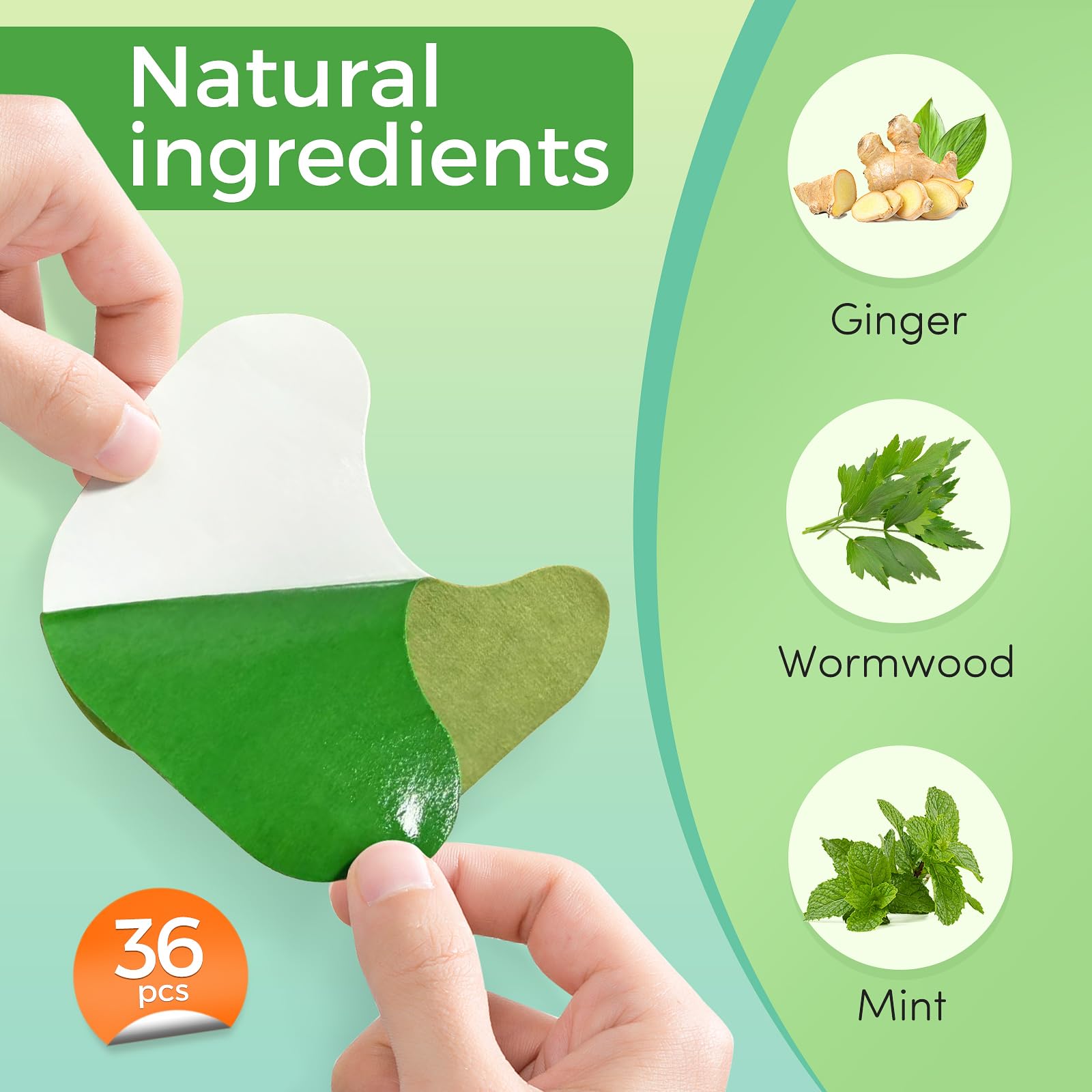 JAZZ GORDEN Natural Herbal Relief Patches for Neck,Back,Shoulder,Knee (36)