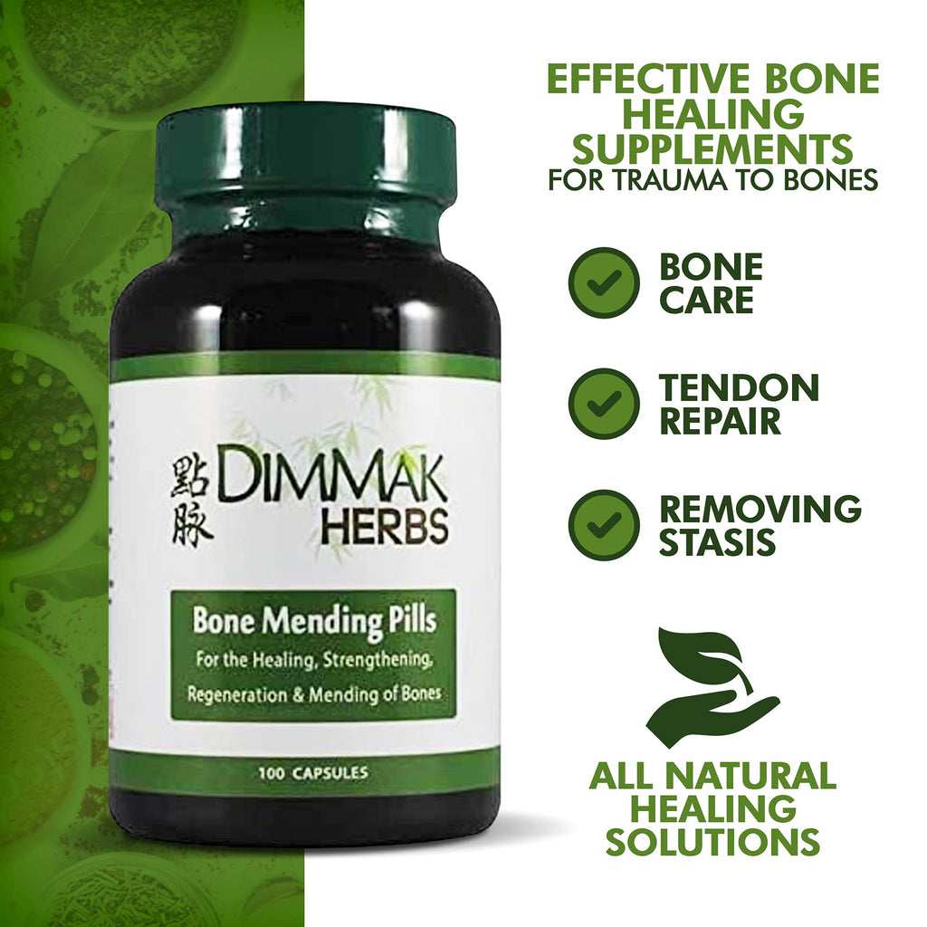 Certified Organic Bone Mending Pills by Dimmak Herbs, Bone Fracture Healing Supplement, Bone Strengthening Pills, Chinese Medici