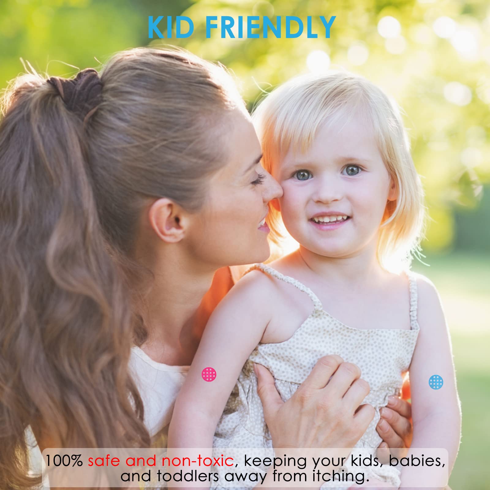 Nano shield Itch Relief Patches 24 Counts, Natural Bug Bite Itch Relief Stickers for Kids, Instantly Reduce Itching & Swelling A