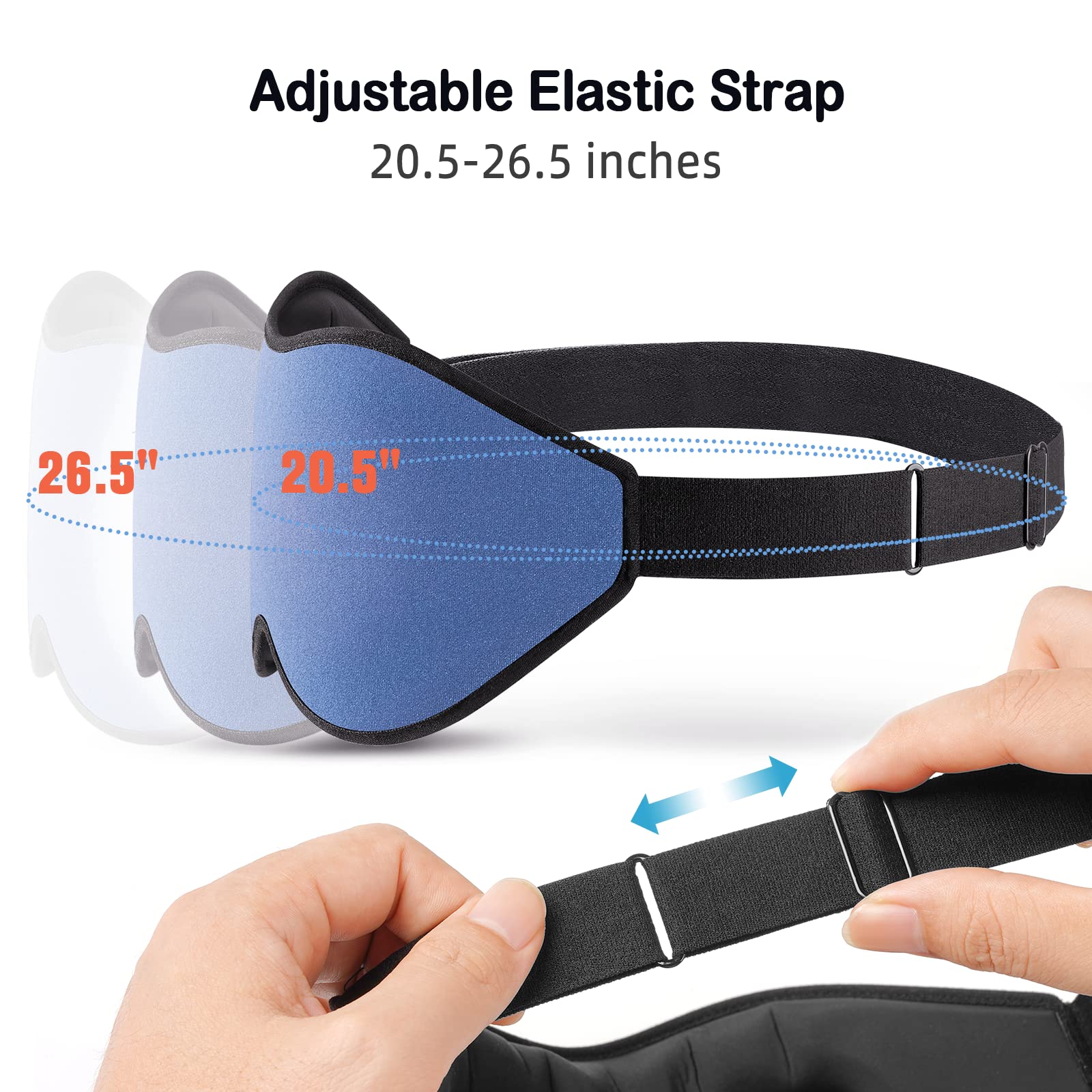 LitBear Sleep Masks, Light Blocking Eye Mask Sleeping for Women Men Side Sleeper, Soft 3D Comfortable Sleeping Mask with Adjusta