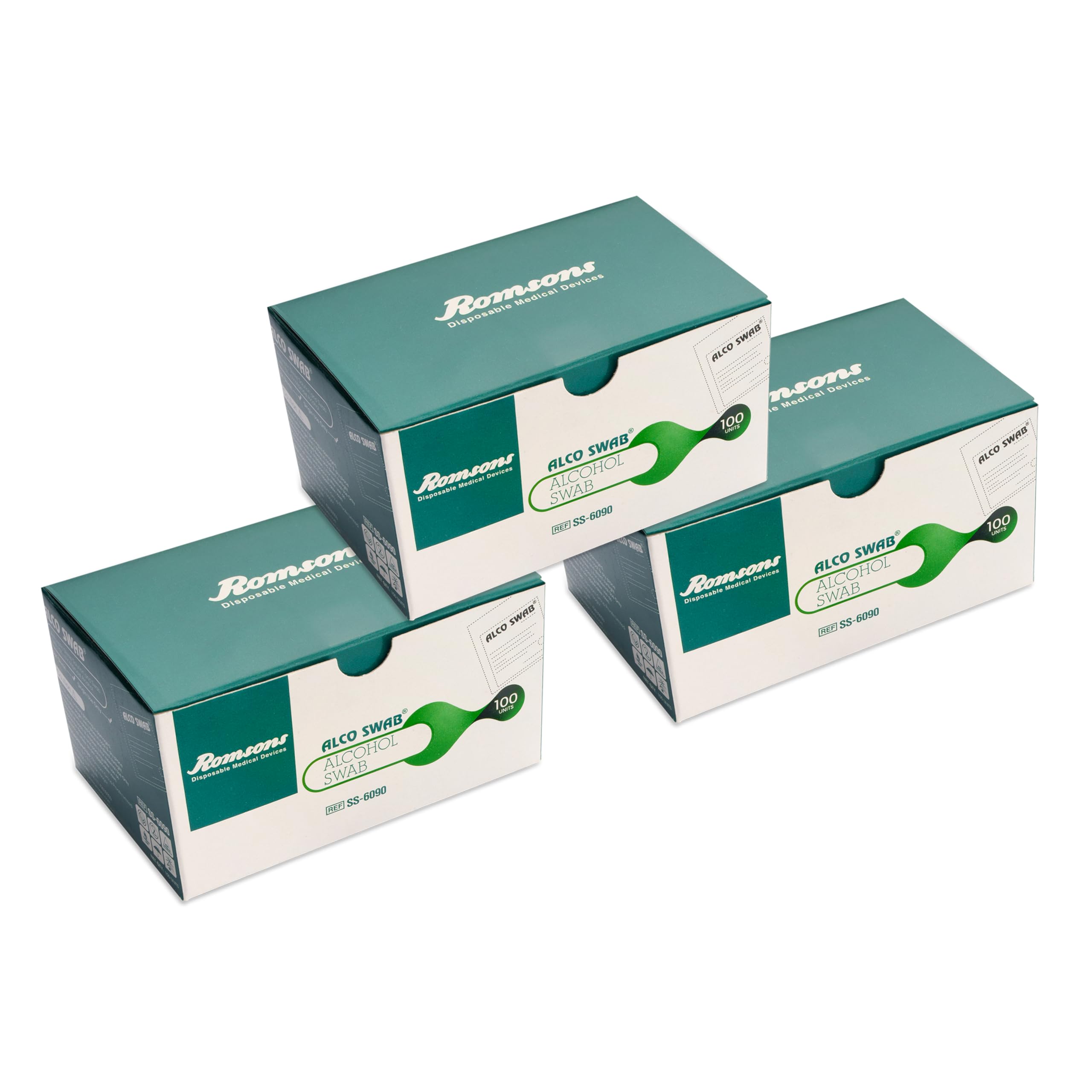 Romsons Alco Swab Alcohol Guaze Antiseptic Prep Sterile For Disinfect Cuts And Scrapes (300 Pieces)