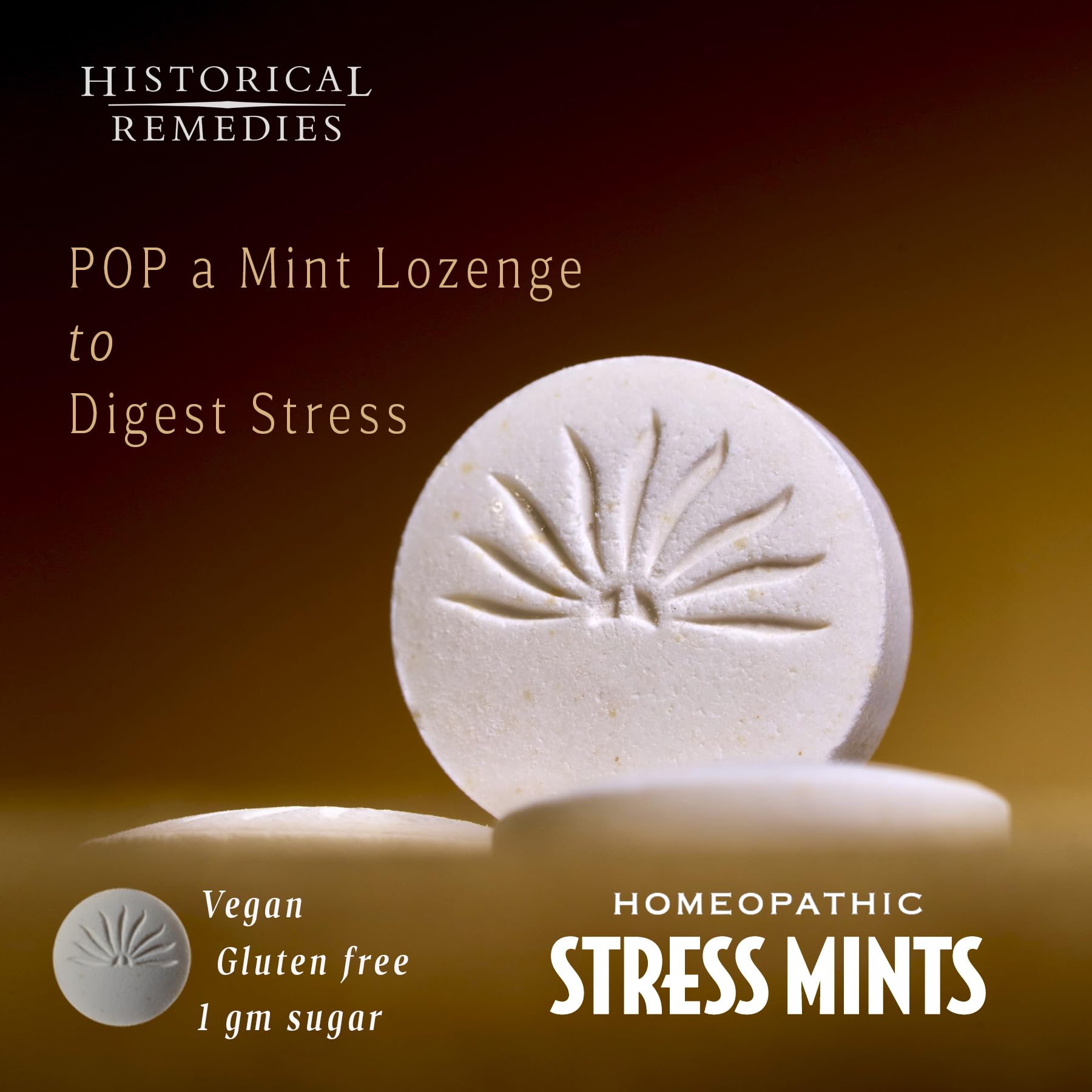 Historical Remedies Stress Mints (6 Pack) | Homeopathic Lozenges to Aid Stress & Digestion, Organic Peppermint Flavor, Vegan & G