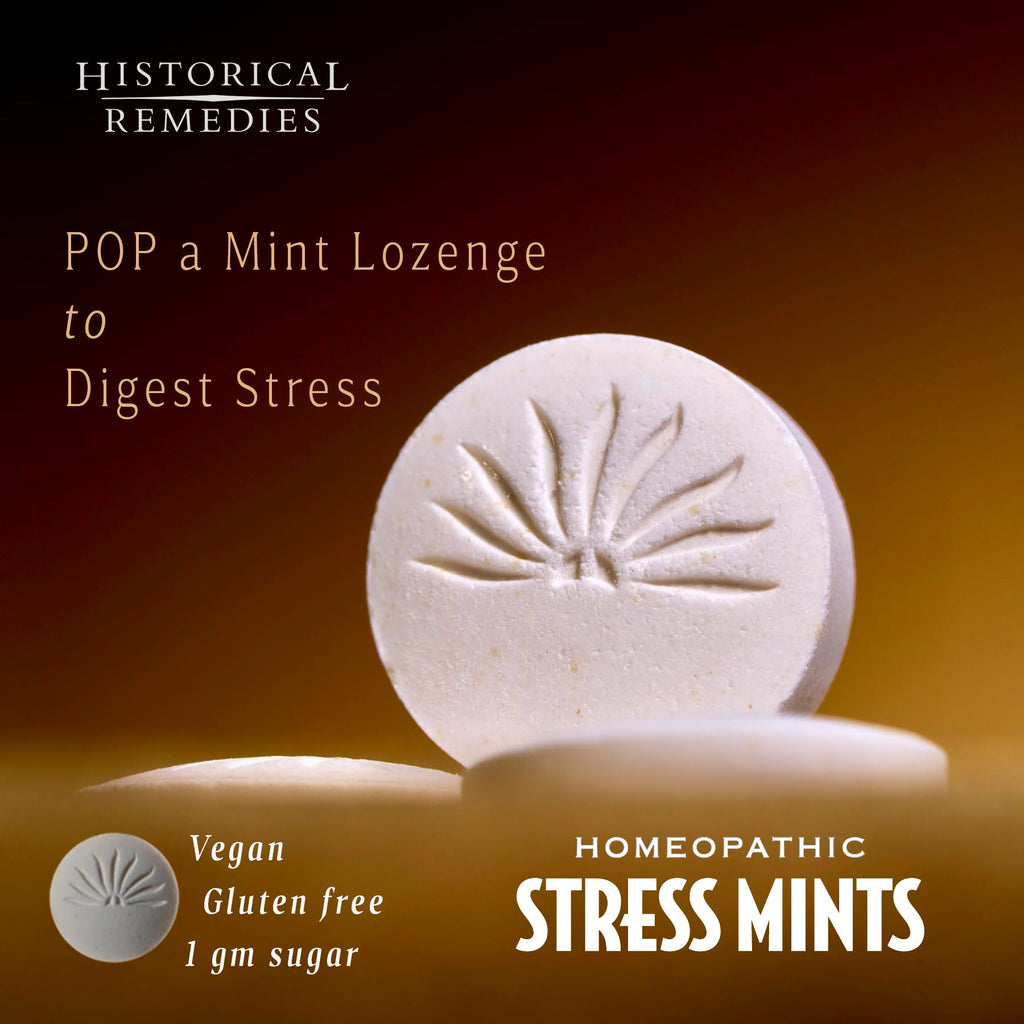 Historical Remedies Stress Mints (6 Pack) | Homeopathic Lozenges to Aid Stress & Digestion, Organic Peppermint Flavor, Vegan & G