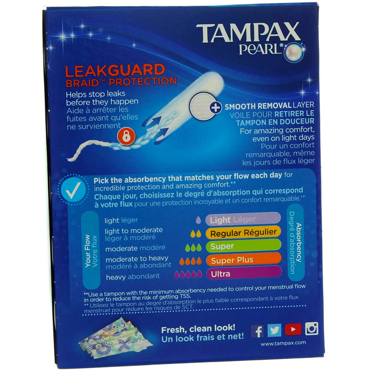 Tampax Pearl Reg UNSC 18c Size 18ct Tampax Pearl Regular Unscented 18 Ct Ea