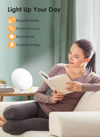 MediAcous Light Therapy Lamp, UV-Free 10000Lux Therapy Light, Sunlight Lamp with 4 Brightness Levels & Color Temperature & Timer