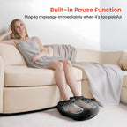 COMFIER 2024 Upgrade Shiatsu Foot Massager with Remote Control, Pause Function, Heat, Compression, Vibration for Neuropathy, Pla
