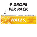 HALLS Relief Honey Lemon Cough Drops, 20 Packs of 9 Drops (180 Total Drops)