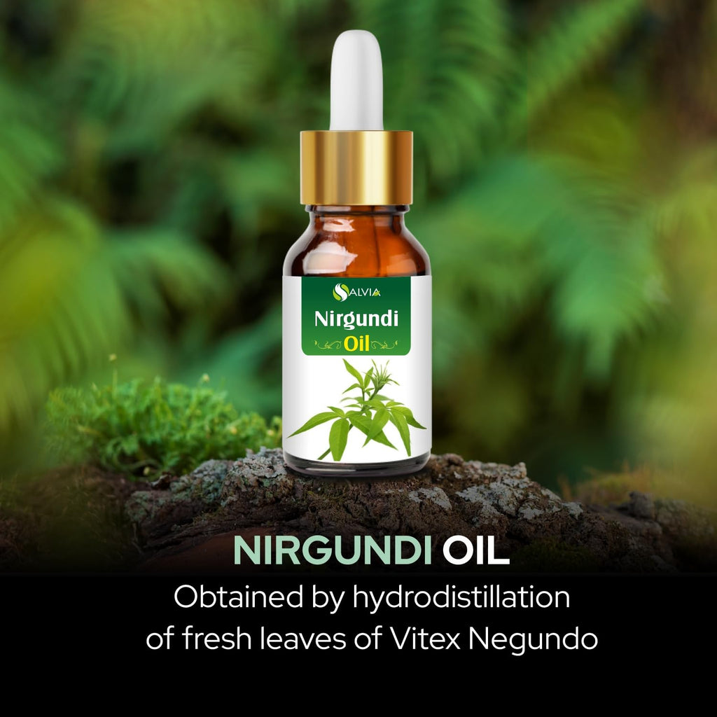 Nirgundi Oil (Vitex negundo) Essential Oil 100% Pure & Natural Undiluted Unrefined Uncut Organic Standard Oil Therapeutic Grade