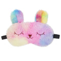 Jenna Cute Fur Sleeping Eye Shade Mask Cover For Insomnia, Meditation, Puffy Eyes And Dark Circles Bunny Multi