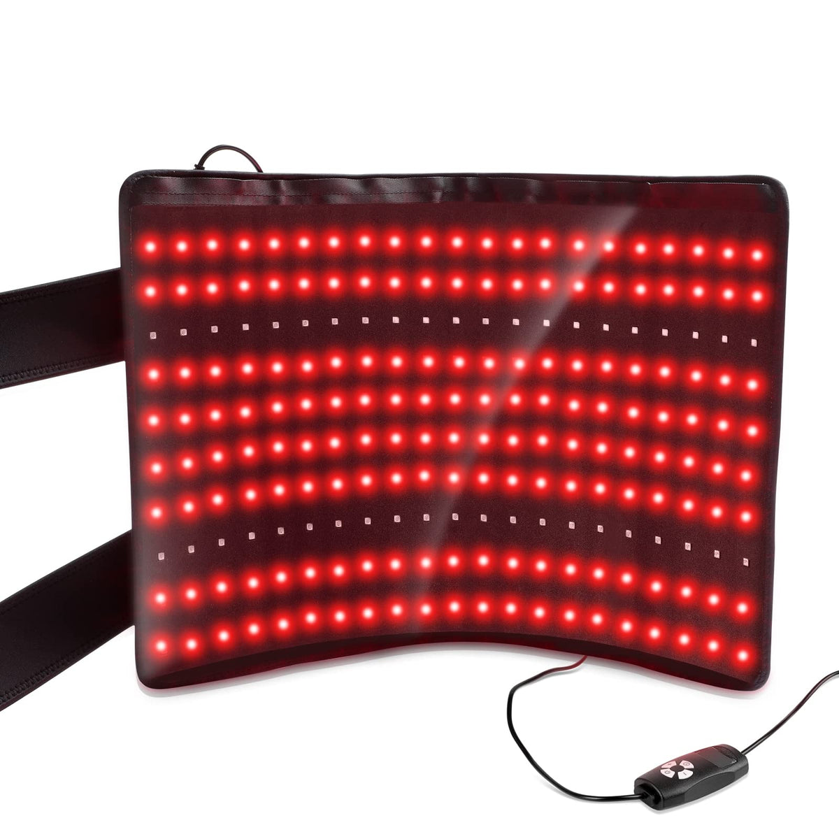 LOVTRAVEL 210pcs LED 635nm Red Light Therapy 850nm Near Infrared Light Therapy Device Large Belt Lipo Wrap Mat Pad for Body Wais